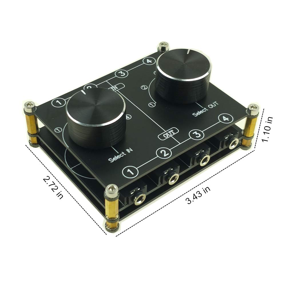 Amazon.com: 4 Input 4 Output 3.5mm Audio Switch Box, AUX Switcher